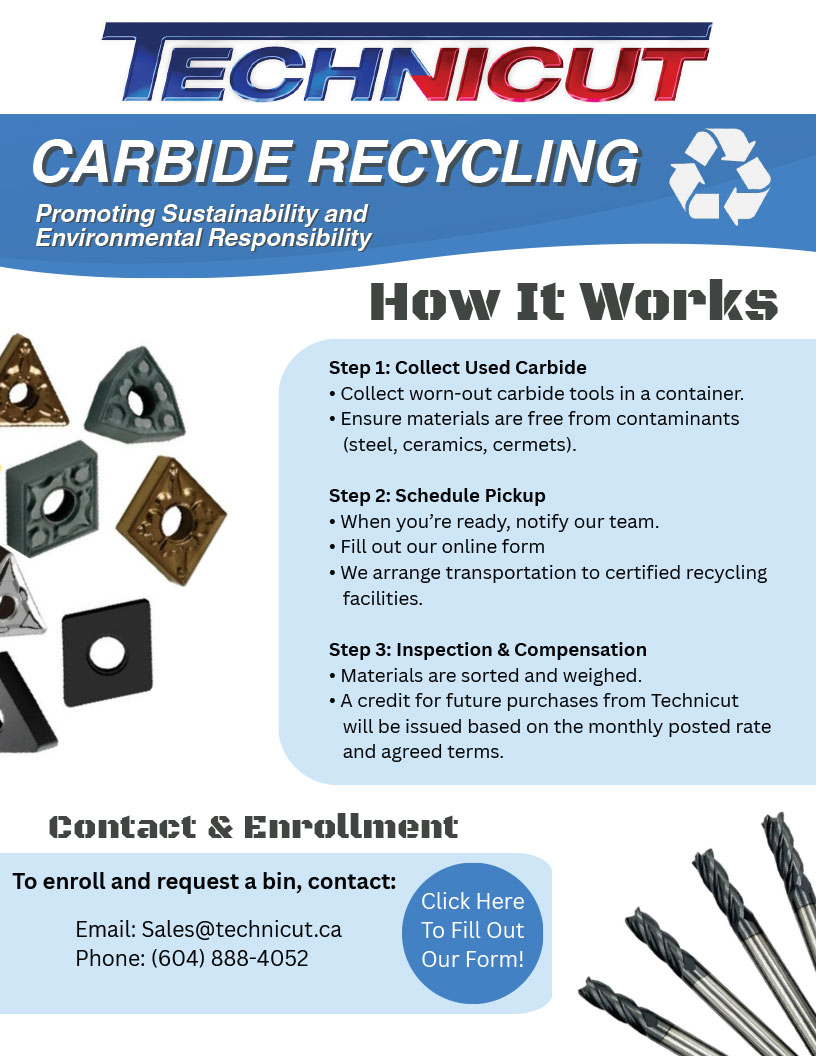 Technicut Carbide Tooling Recycling Program | Technicut Industrial ...